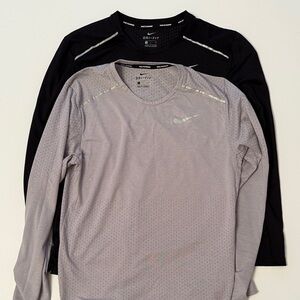 Nike Men's Long Sleeve Tees - Black and Gray